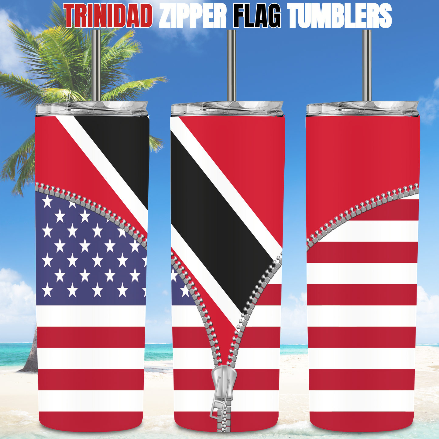 American/Caribbean Flag Tumblers