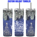 Blue Christmas Tumbler